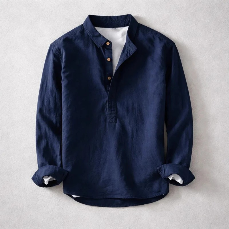 Camisa henley de lino Yuto