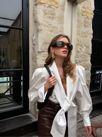 Camisa con lazada delantera Martina