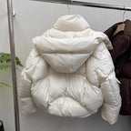 Chaqueta acolchada corta con capucha Uma