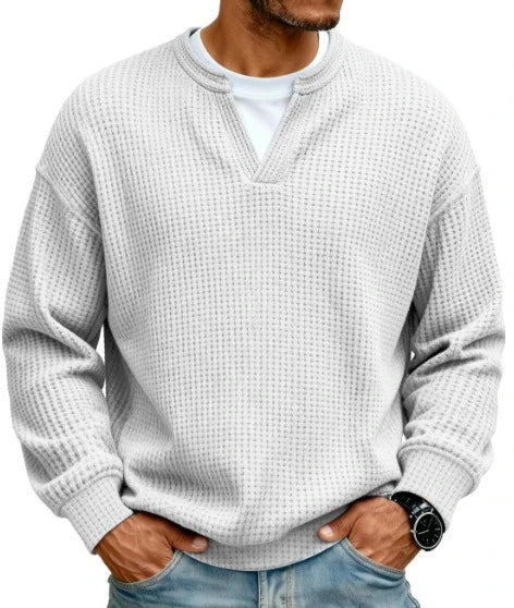 Jersey de gofre efecto capas Iker - Blanco