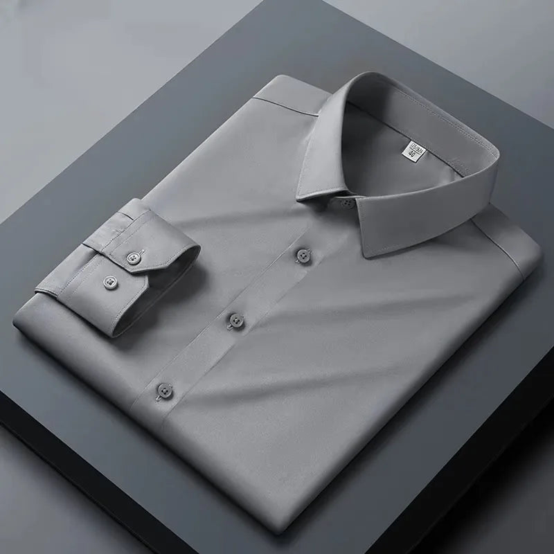 Camisa de seda de hielo Otto en gris