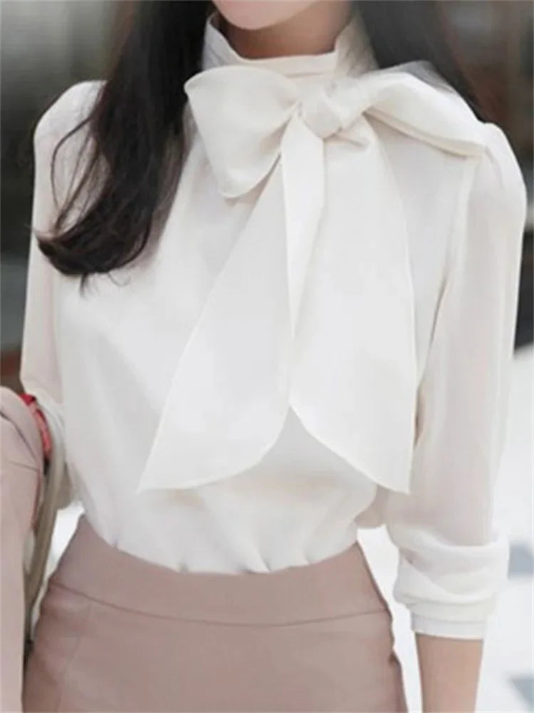 Blusa de gasa con lazo Sofía