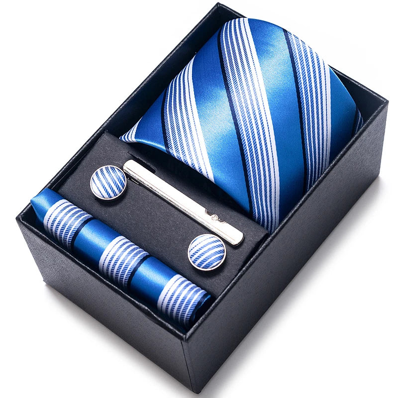 Set de corbata, pañuelo y gemelos Vittorio