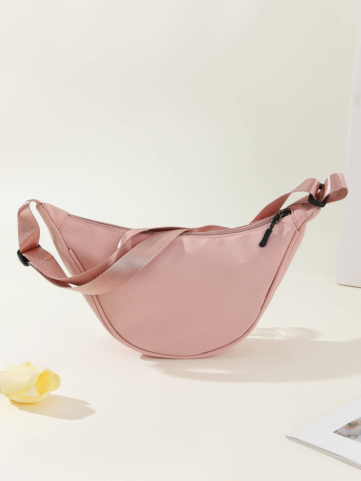 Bolso media luna Aitana - Rosa