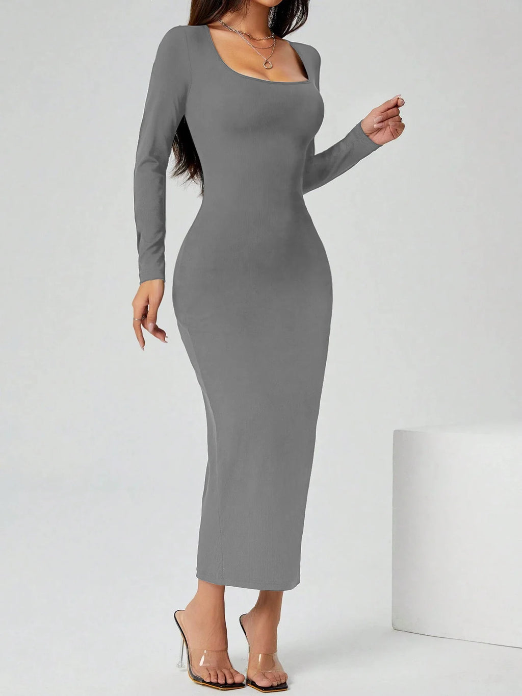 Vestido Noor en gris - Nordiva