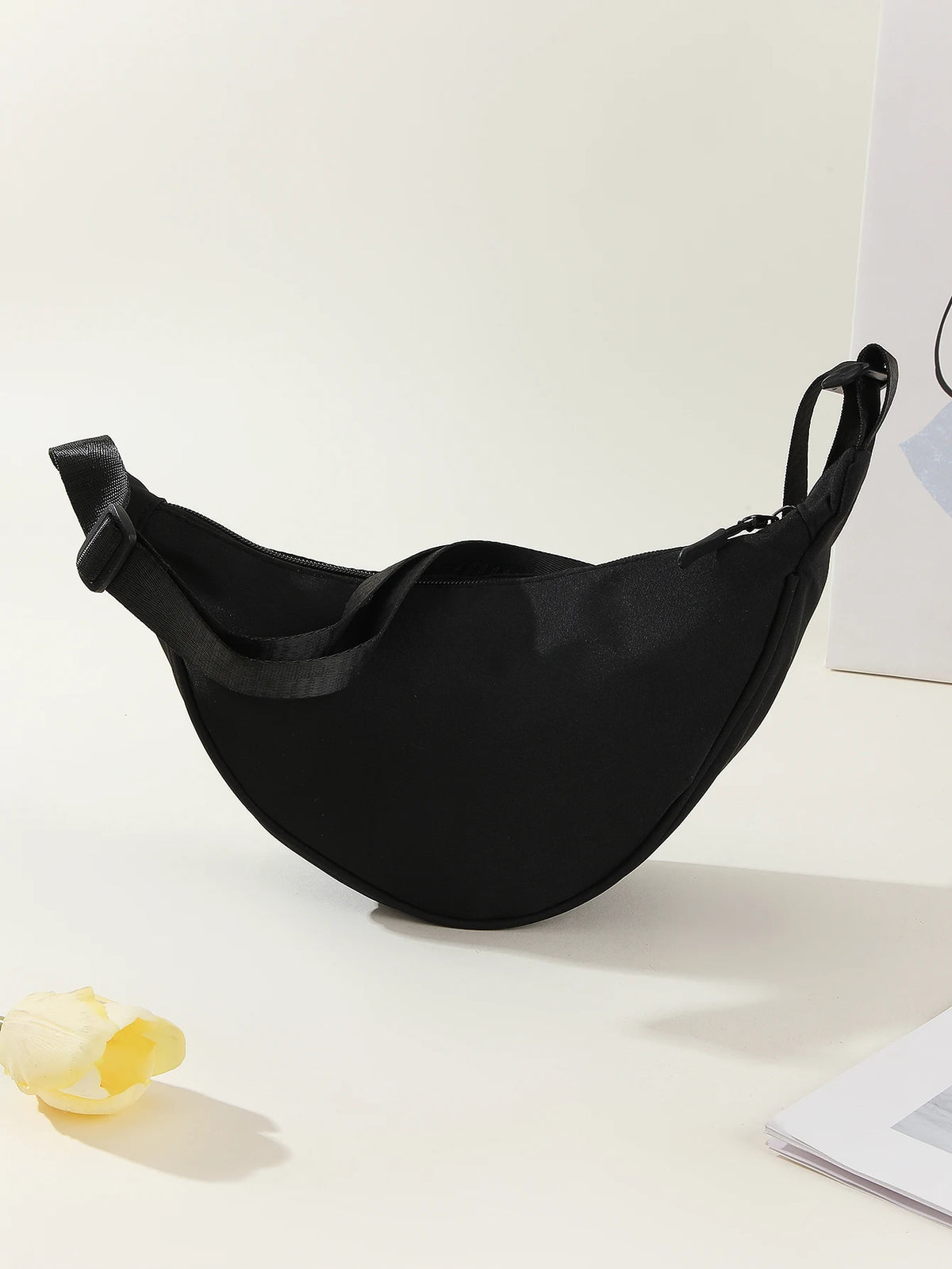 Bolso media luna Aitana - Negro