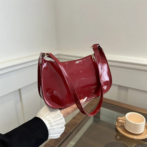 Bolso de hombro de charol Ruby