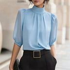 Blusa Adela en azul cielo