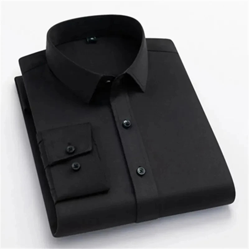 Camisa elástica de oficina Emil en negro