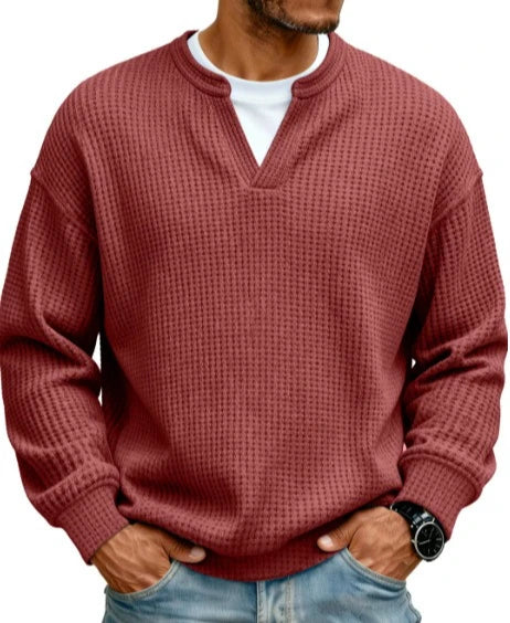 Jersey de gofre efecto capas Iker - Granate