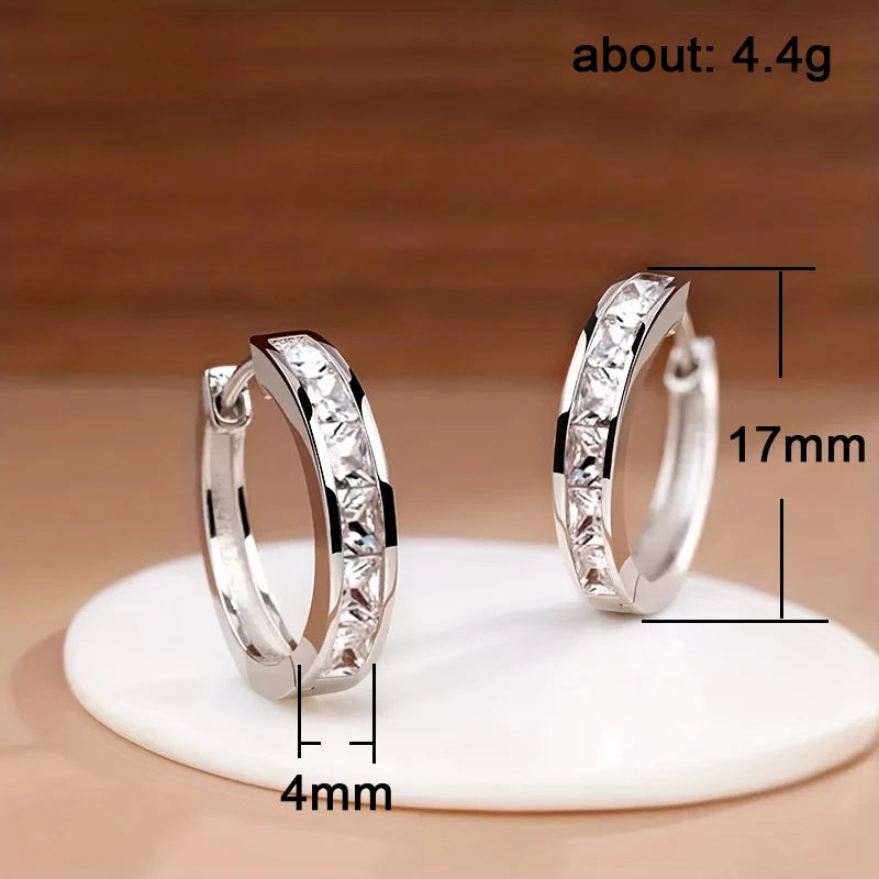 Pendientes de aro con circonitas Candela