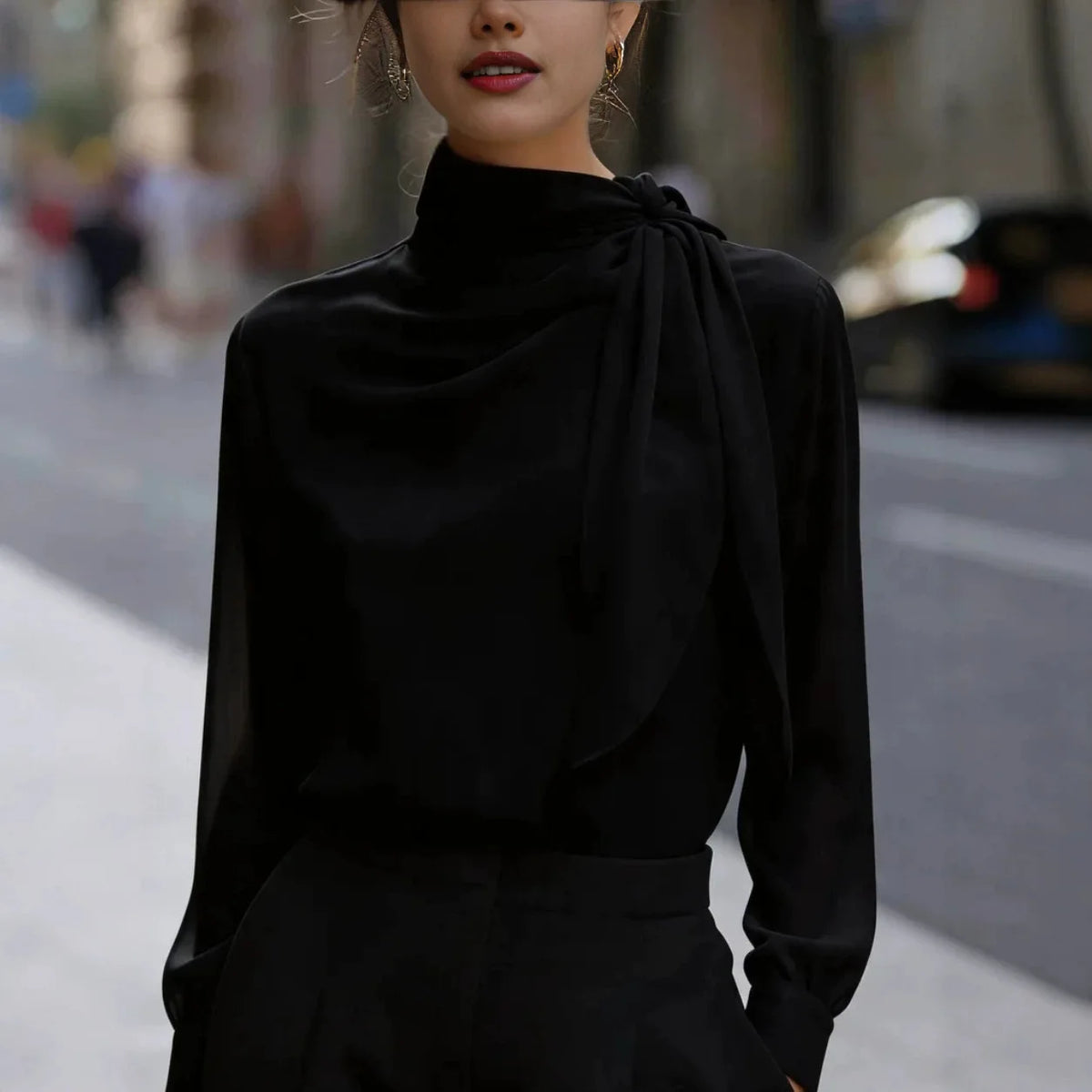 Blusa Ines en negro - Nordiva