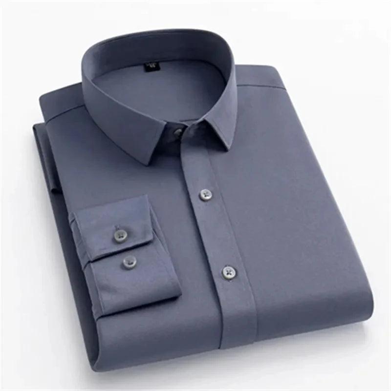 Camisa elástica de oficina Emil en gris
