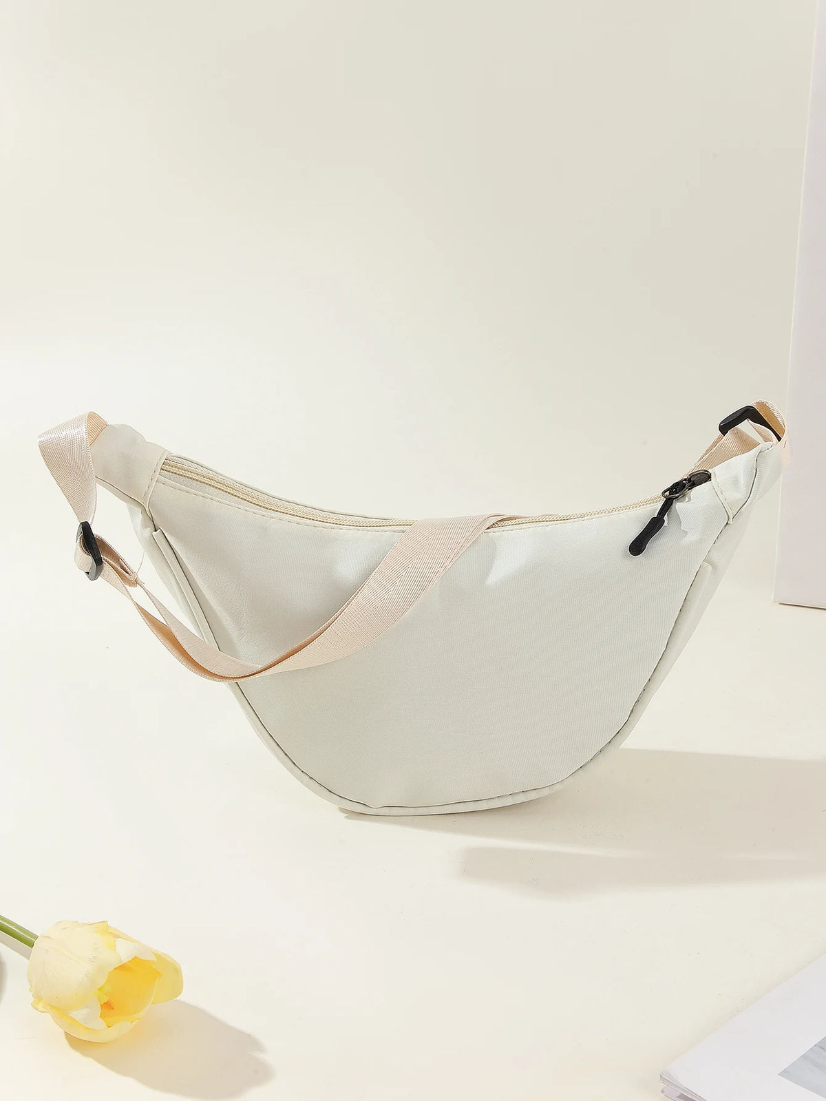 Bolso media luna Aitana - Blanco