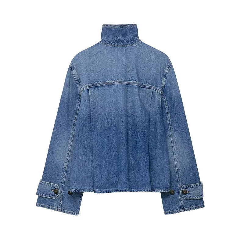 Chaqueta vaquera de cuello alto Jade
