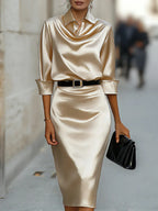 Vestido Sofia en beige - Nordiva