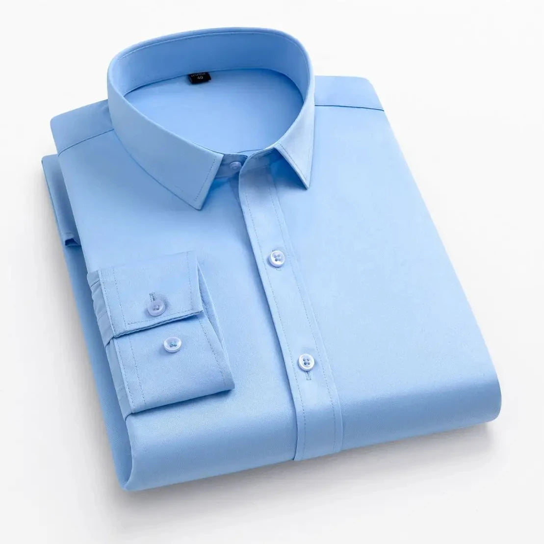 Camisa de vestir sin planchar Nolan en azul claro