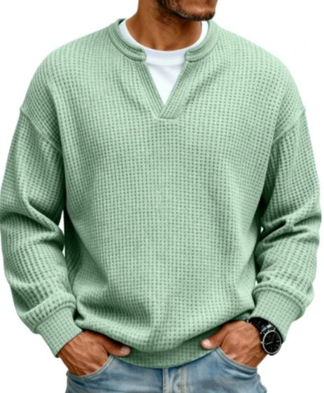 Jersey de gofre efecto capas Iker - Verde claro