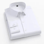Camisa de vestir sin planchar Nolan en blanco