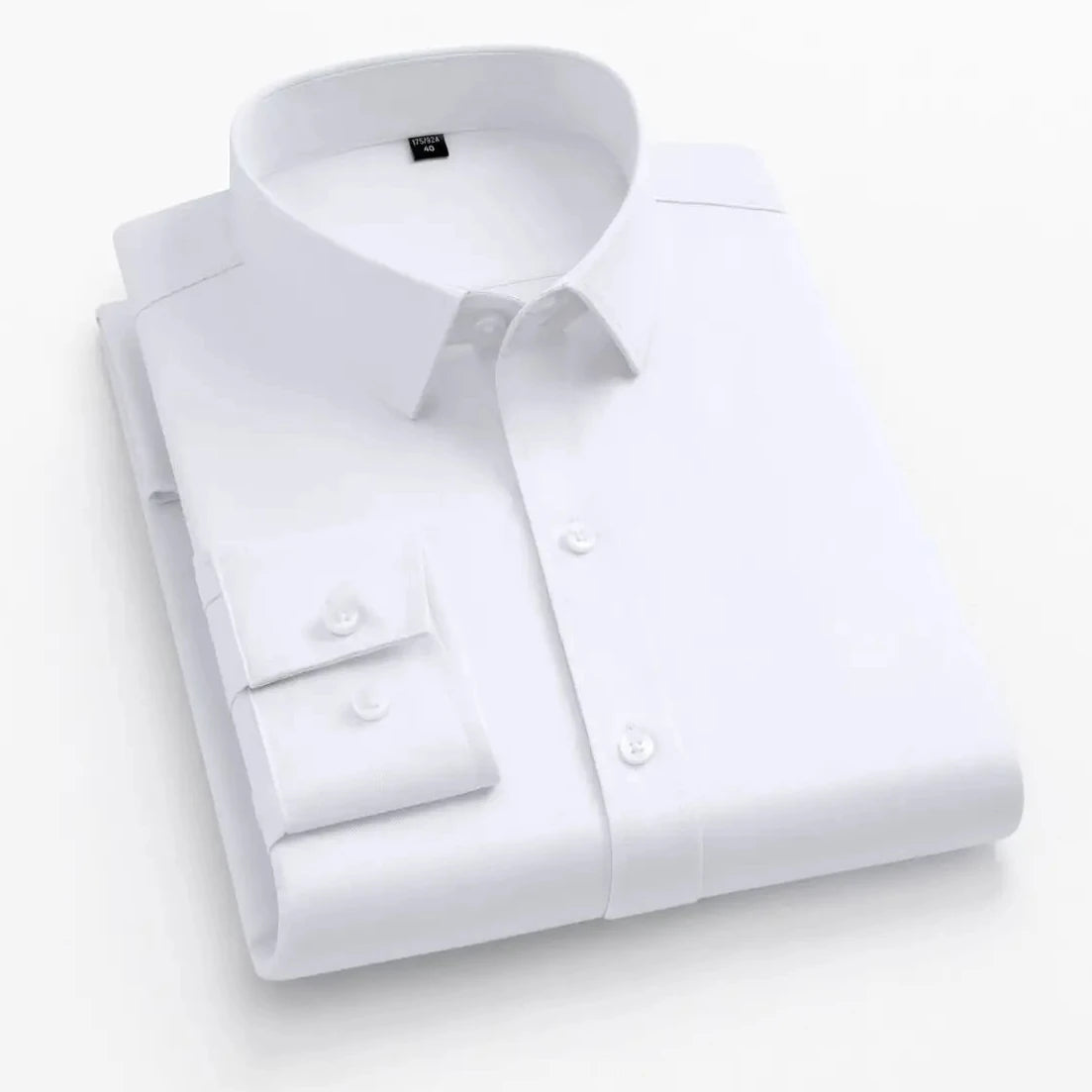 Camisa de vestir sin planchar Nolan en blanco