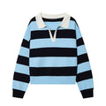 Jersey polo de rayas Chloé - Azul cielo y marino
