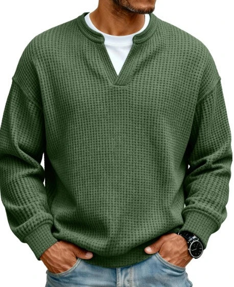 Jersey de gofre efecto capas Iker - Verde militar