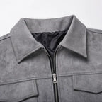 Noah Suede Overshirt Jacket detail