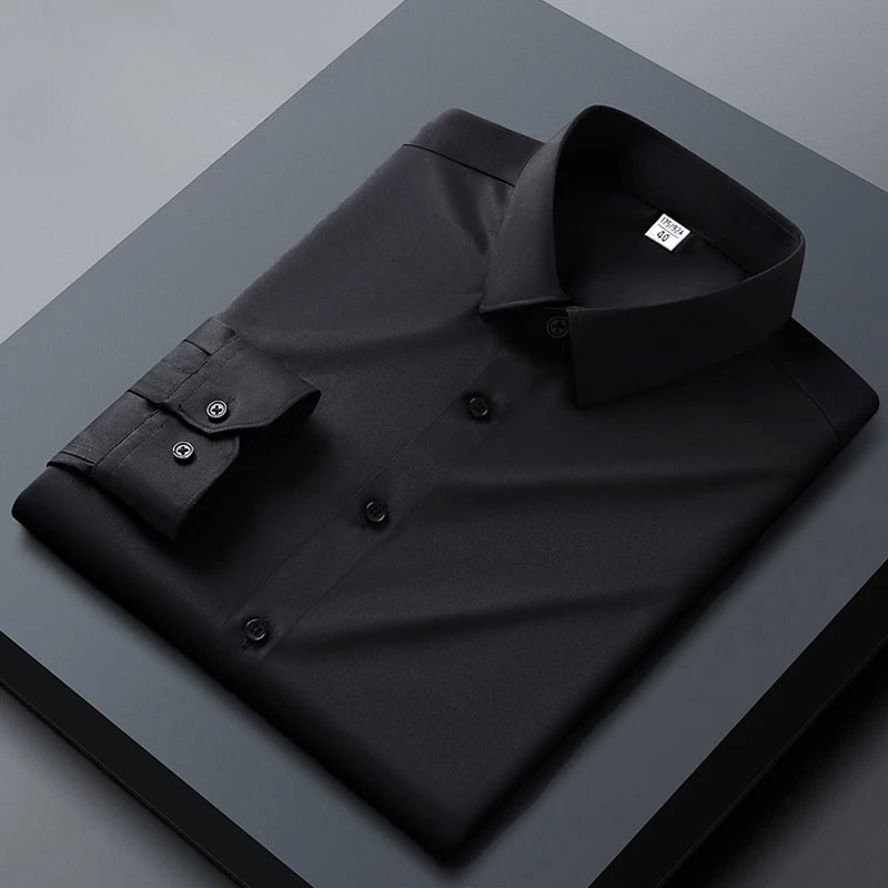 Camisa de seda de hielo Otto en negro