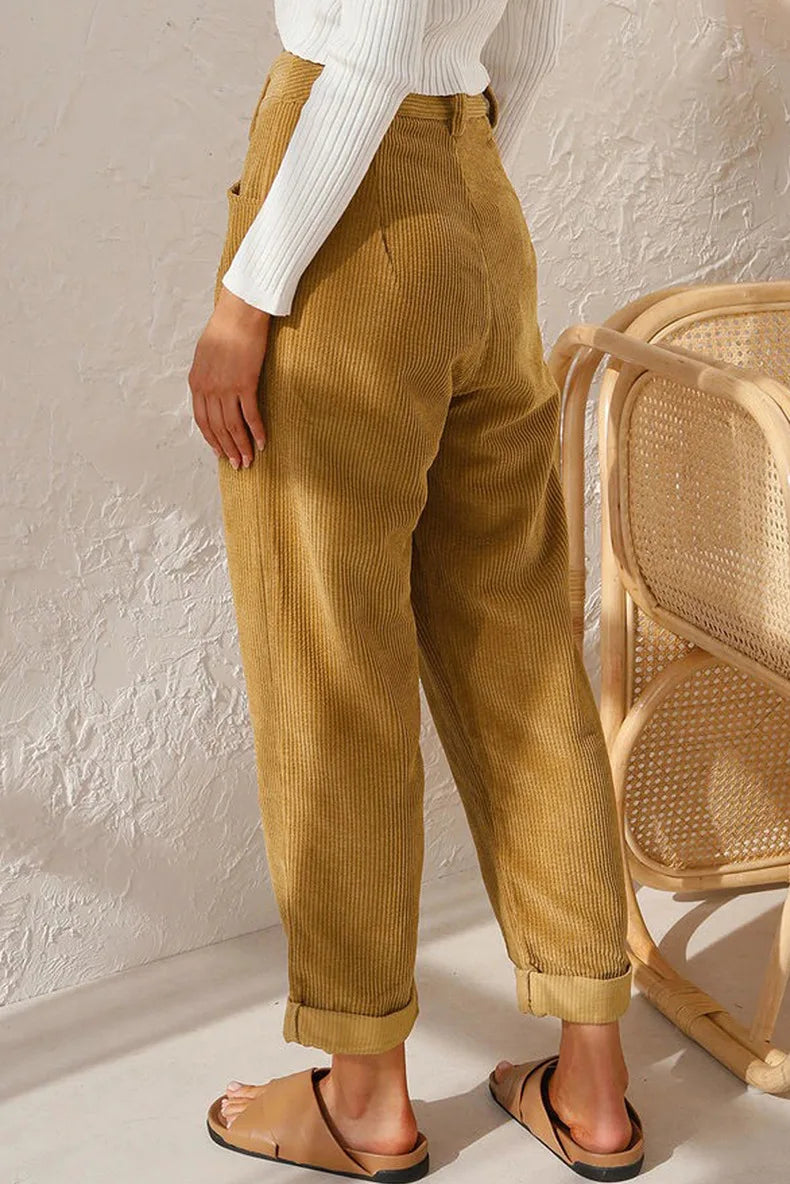 Pantalón de pana de pinzas Mía