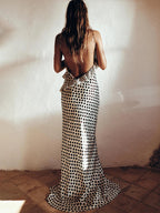 Julissa Backless Floral Maxi Dress