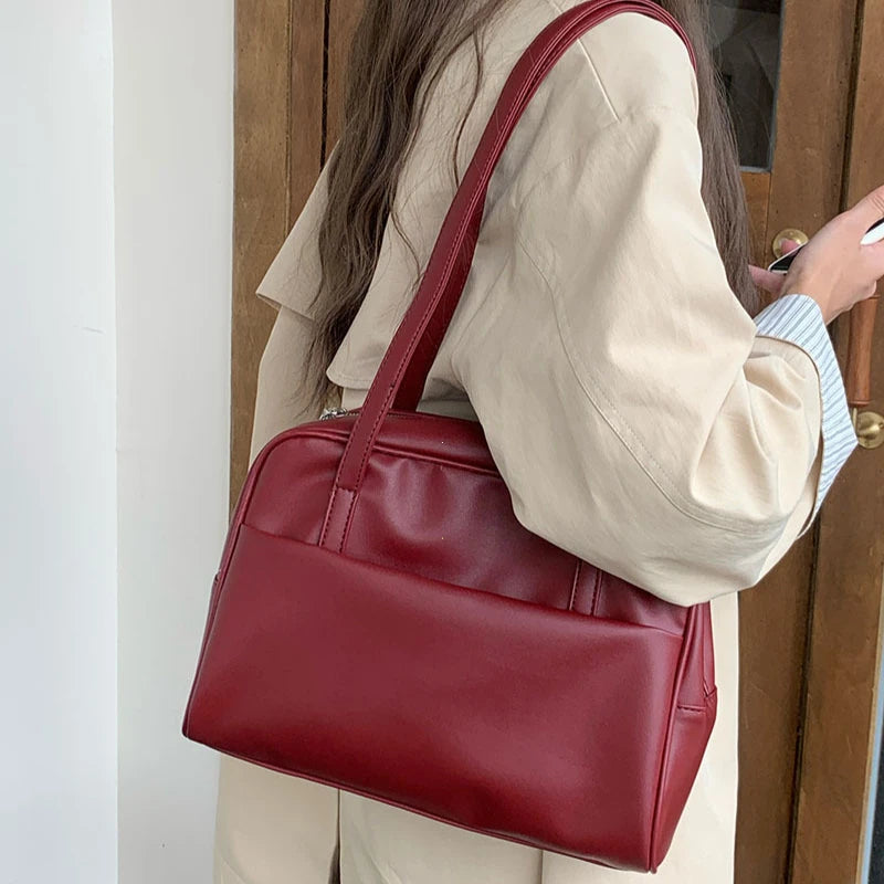 Bolso bowling de hombro Paula - Burdeos
