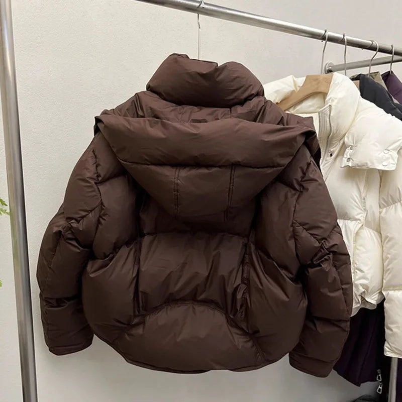 Chaqueta acolchada corta con capucha Uma