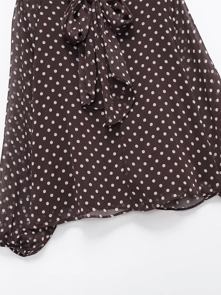 Blusa de lunares con lazada Valeria