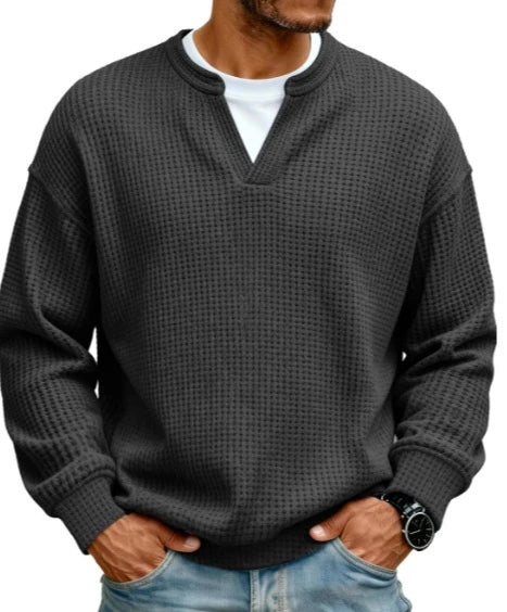 Jersey de gofre efecto capas Iker - Negro