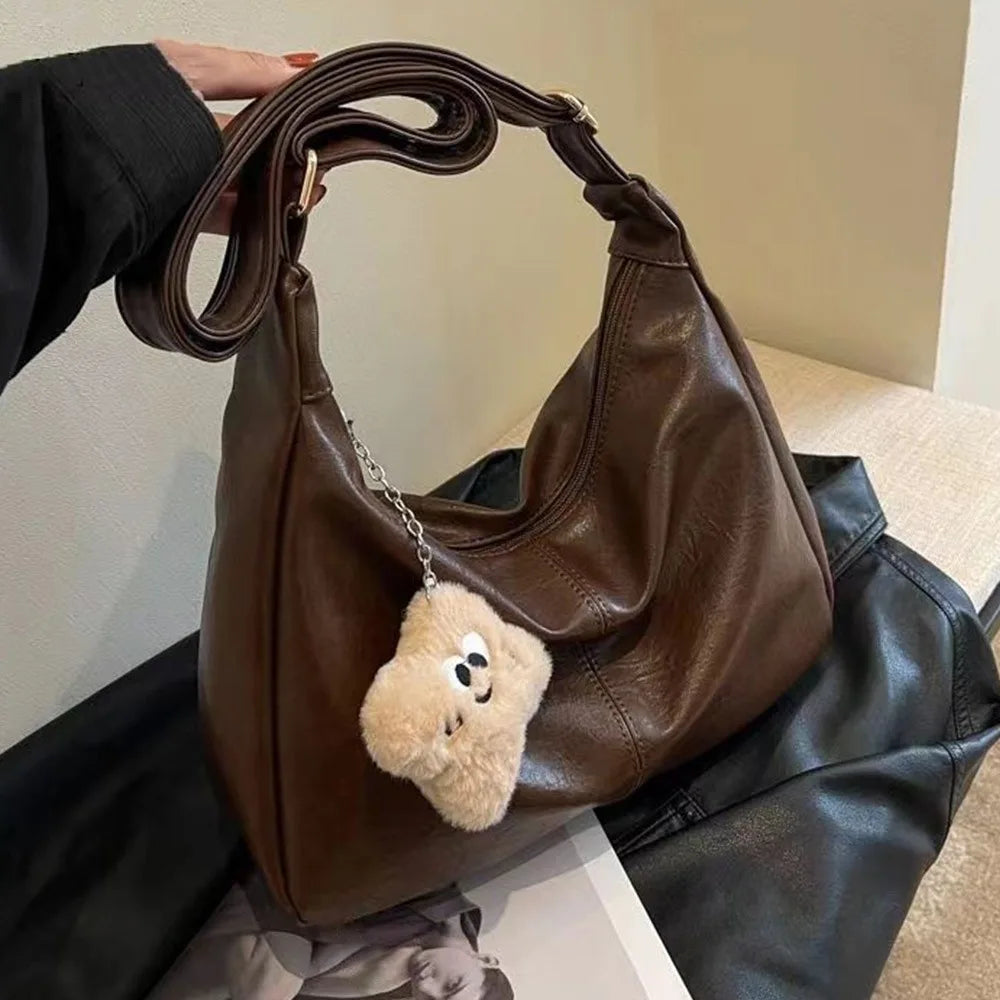 Bolso hobo de hombro Lena en color marrón