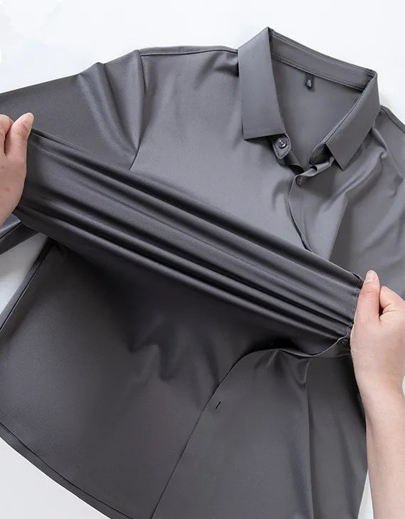 Camisa elástica antiarrugas Leo