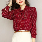 Blusa de lunares con lazo Vera