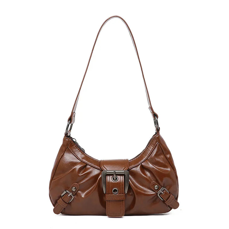 Bolso hobo con hebilla Marta - Marrón