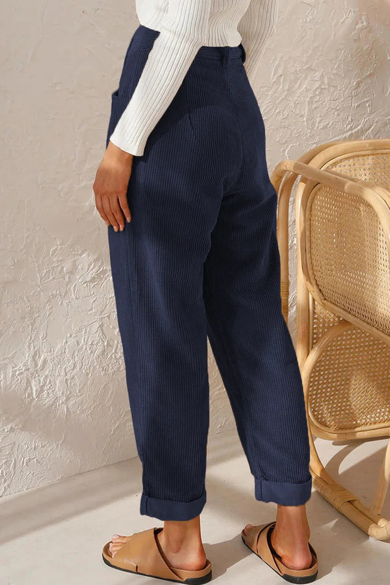 Pantalón de pana de pinzas Mía