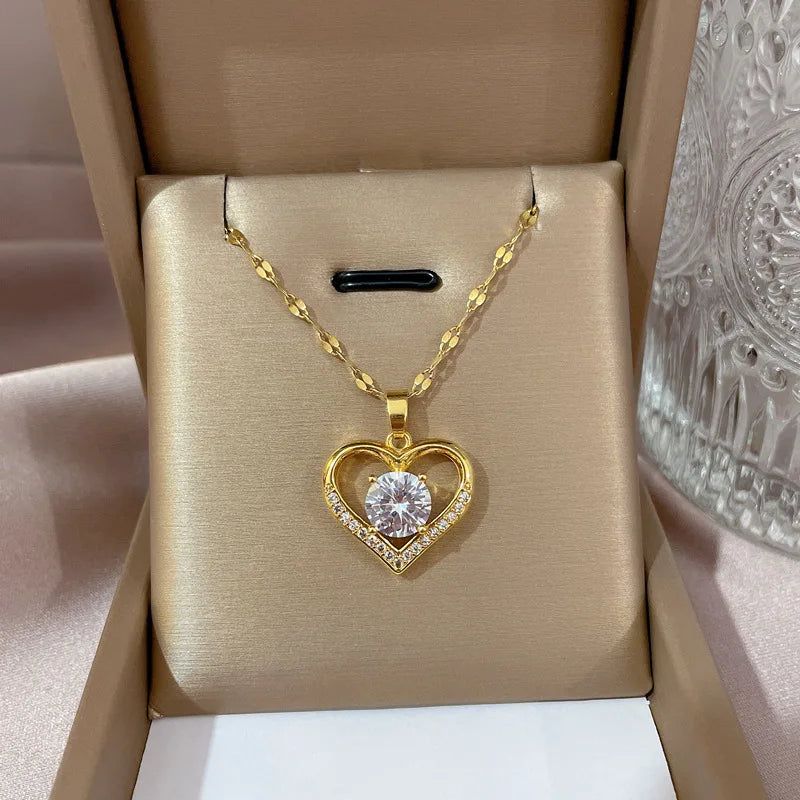 Collar corazón de circonita Alma