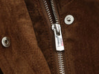 Chaqueta de ante sintético con cinturón Gala