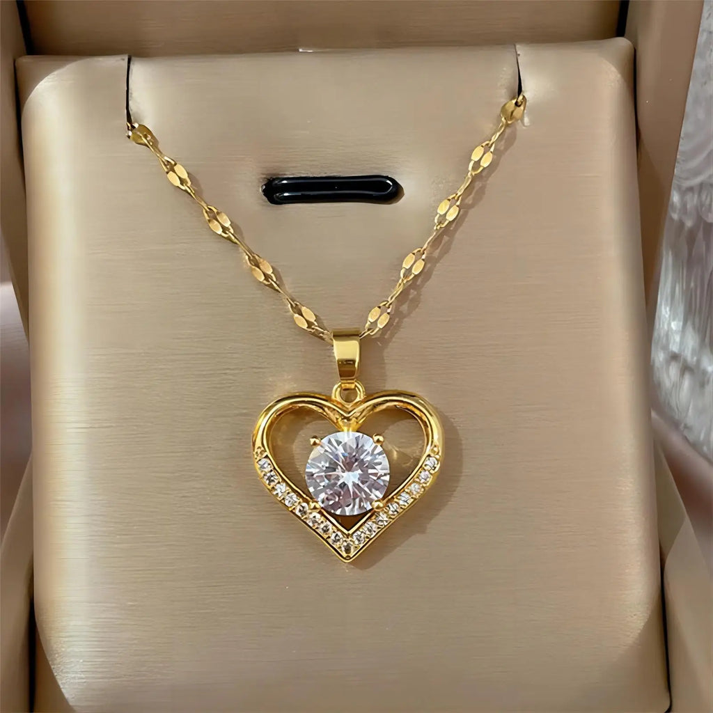 Collar corazón de circonita Alma