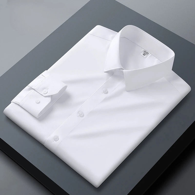 Camisa de seda de hielo Otto en blanco