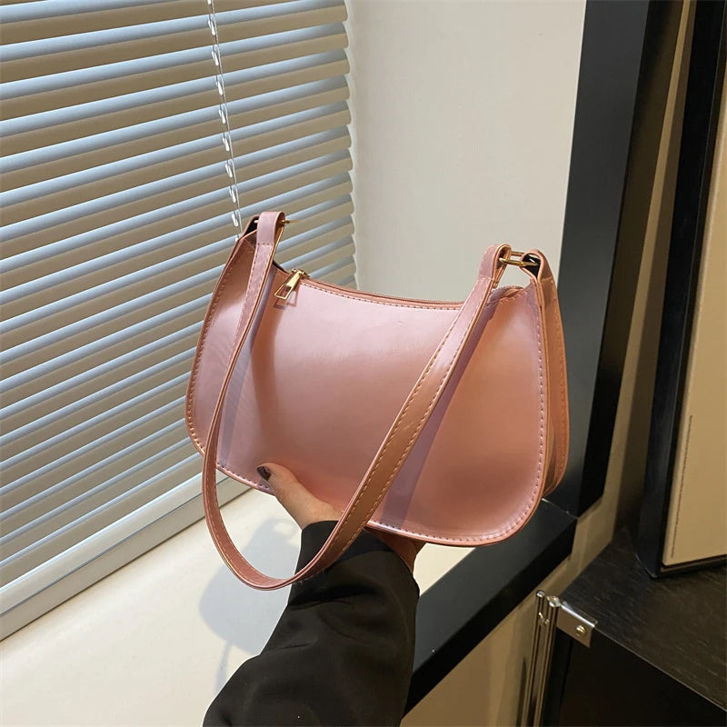Bolso de hombro de charol Ruby - Rosa