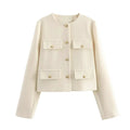 Chaqueta de tweed con botones dorados Margot