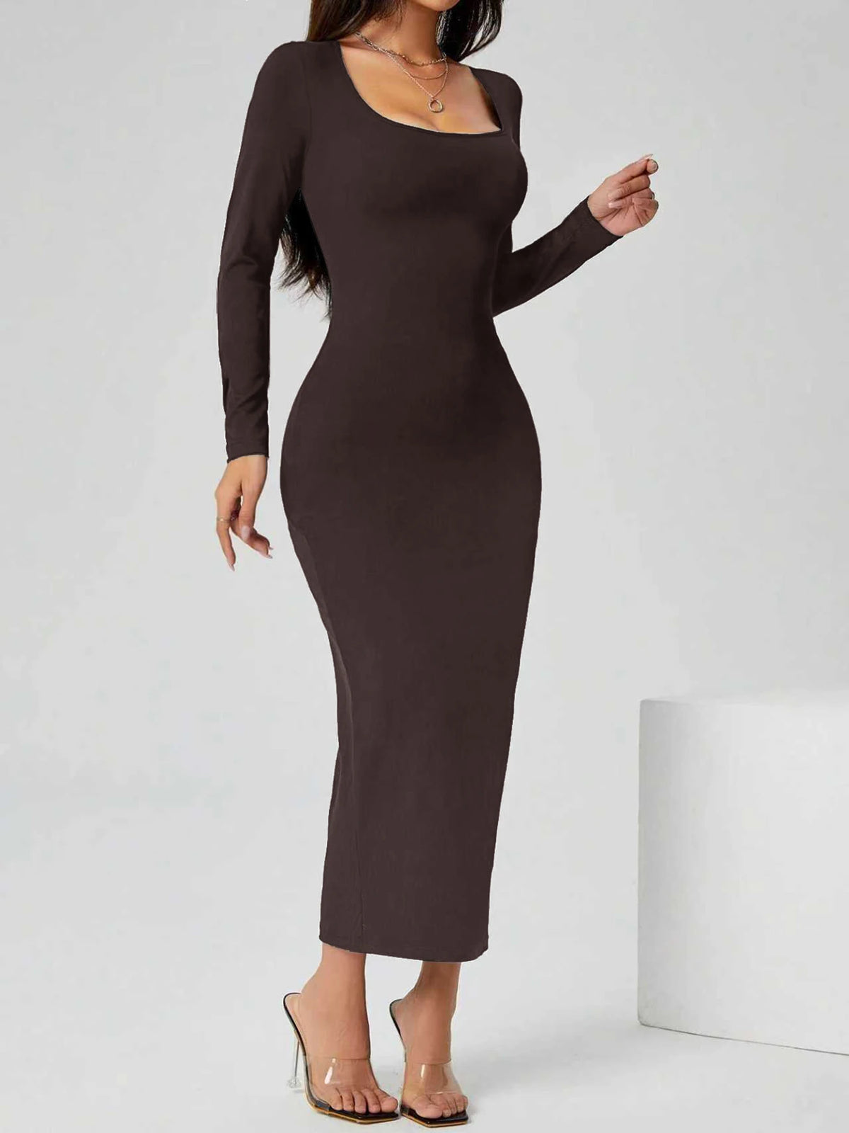 Vestido Noor en marron - Nordiva
