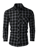 Camisa de cuadros Milo en gris oscuro