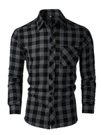 Camisa de cuadros Milo en gris oscuro