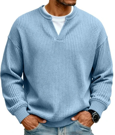 Jersey de gofre efecto capas Iker - Azul cielo