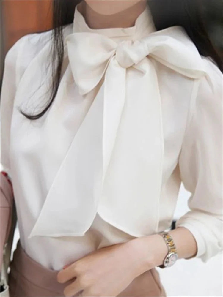 Blusa de gasa con lazo Sofía